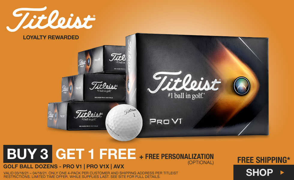 Titleist Loyalty Rewarded Promotion - Buy 3 Dozen, Get 1 Dozen Free - Pro V1, Pro V1X and AVX Golf Balls Only