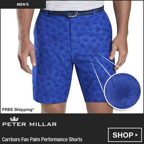 Peter Millar Carrboro Fan Palm Performance Golf Shorts