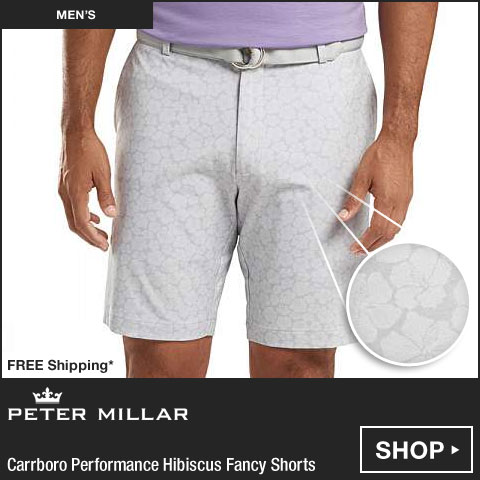 Peter Millar Carrboro Performance Hibiscus Fancy Golf Shorts