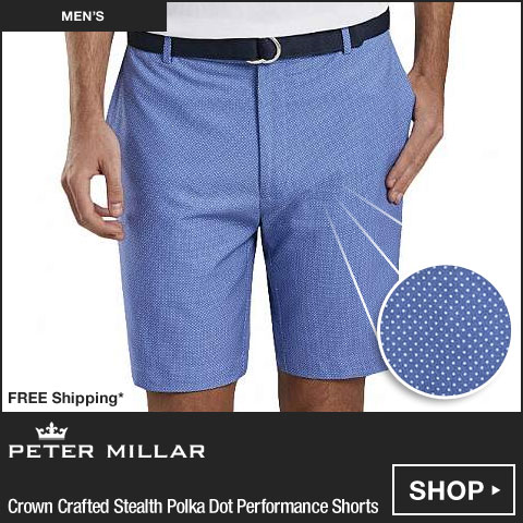 Peter Millar Crown Crafted Stealth Polka Dot Performance Golf Shorts