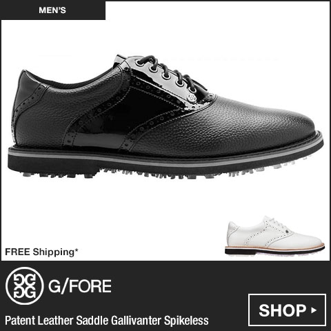 G/FORE Patent Leather Saddle Gallivanter Spikeless Golf Shoes