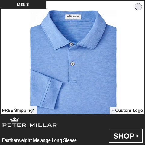 Peter Millar Featherweight Melange Long Sleeve Golf Shirts