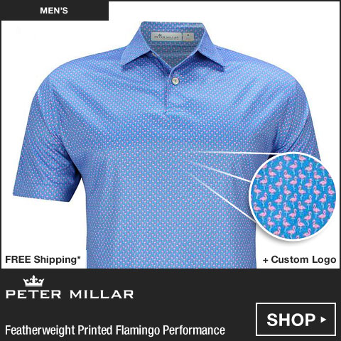 Peter Millar Featherweight Printed Flamingo Performance Golf Shirts