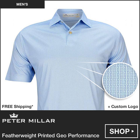 Peter Millar Featherweight Printed Geo Performance Golf Shirts