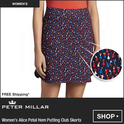 Peter Millar Women's Performance Alice Petal Hem Putting Club Golf Skorts at Golf Locker