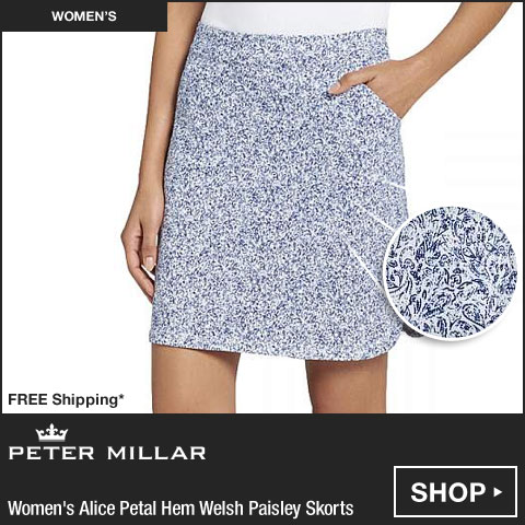 Peter Millar 	Women's Performance Alice Petal Hem Welsh Paisley Golf Skorts at Golf Locker