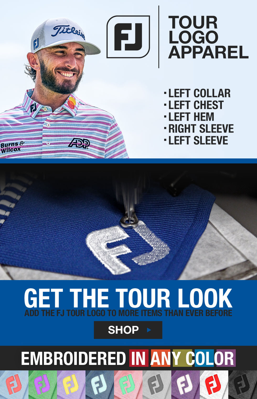 FJ Tour Logo Apparel at Golf Locker