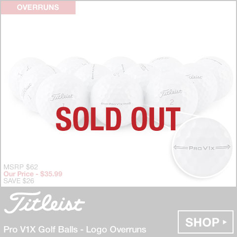 Titleist Pro V1X Golf Balls - Logo Overruns