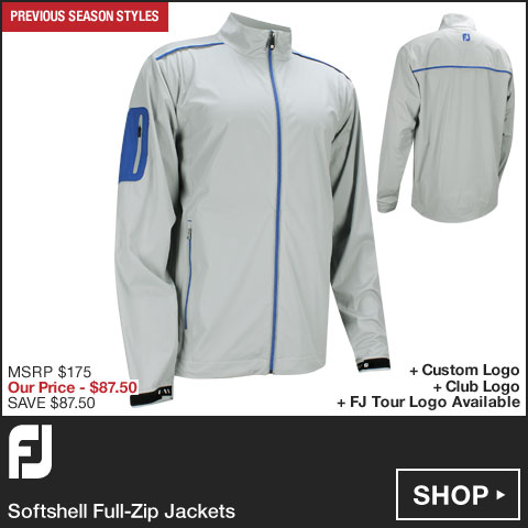 FJ Softshell Full-Zip Golf Jackets - FJ Tour Logo Available - Previous Season Style