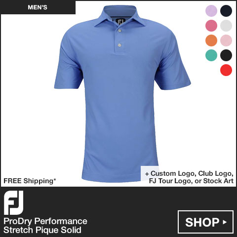 FJ ProDry Performance Stretch Pique Solid Golf Shirts - FJ Tour Logo Available