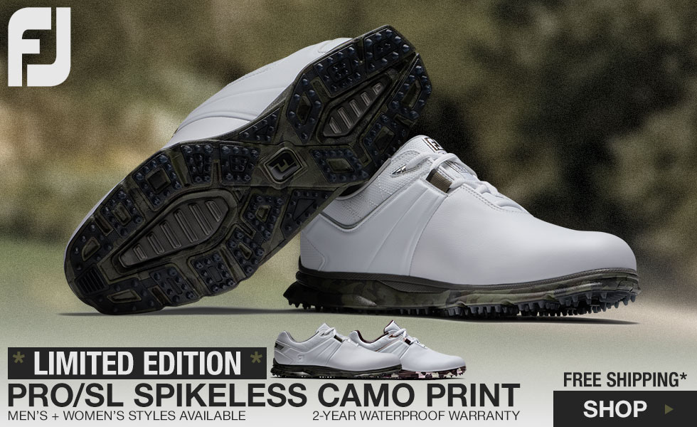 FJ Pro SL Spikeless Golf Shoes - Limited Edition Camo at Golf Locker