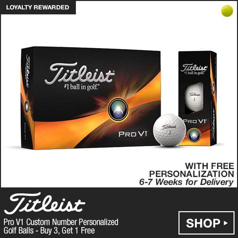 Titleist Pro V1 Custom Number Personalized Golf Balls - Buy 3, Get 1 Free