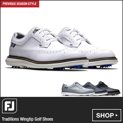 FJ Traditions Wingtip Golf Shoes - Previous Season Style at Golf Locker