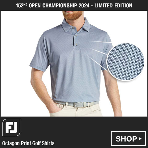 FJ 152nd Open Championship 2024 Octagon Print Golf Shirts at Golf Locker