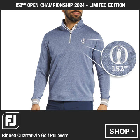 FJ 152nd Open Championship 2024 Ribbed Quarter-Zip Golf Pullovers at Golf Locker