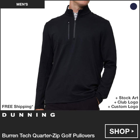 Dunnnig Burren Tech Quarter-Zip Golf Pullovers at Golf Locker