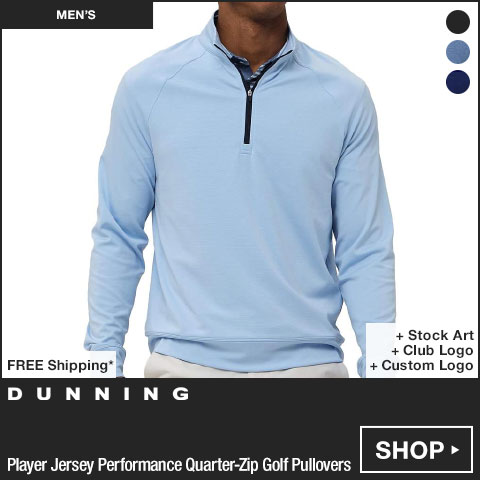 Dunning Player Jersey Performance Quarter-Zip Golf Pullovers at Golf Locker