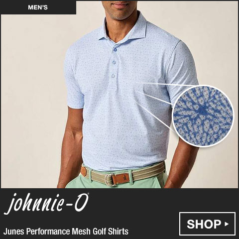 Johnnie-O Junes Performance Mesh Golf Shirts at Golf Locker