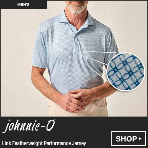 Johnnie-O Link Featherweight Performance Jersey Golf Shirts at Golf Locker