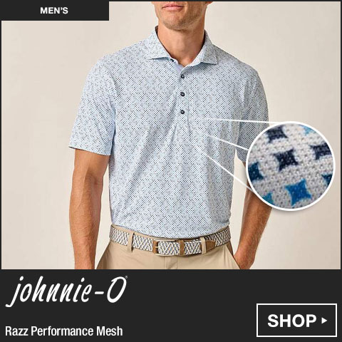 Johnnie-O Razz Performance Mesh Golf Shirts at Golf Locker