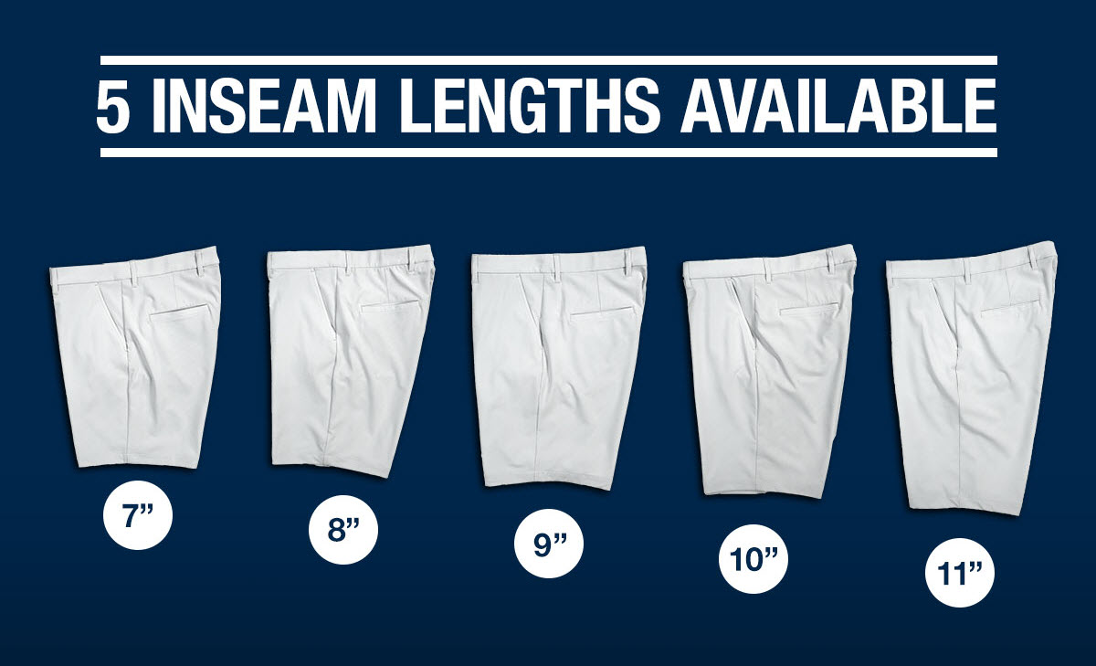 5 Inseam Lengths Available