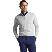 Peter Millar Crown Crafted Stealth Performance Quarter-Zip Golf Pullovers - Tour Fit in British light grey