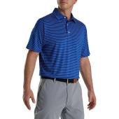 FootJoy ProDry Lisle Classic Pencil Stripe Golf Shirts - FJ Tour Logo Available in Ocean blue with white pencil stripes