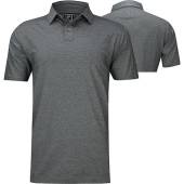 FootJoy ProDry Lisle Solid Self Collar Golf Shirts - Athletic Fit - FJ Tour Logo Available in Heather charcoal