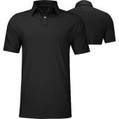 FootJoy ProDry Lisle Solid Self Collar Golf Shirts - Athletic Fit - FJ Tour Logo Available in Black