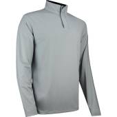 FootJoy Stretch Jersey Quarter-Zip Golf Pullovers - FJ Tour Logo Available in Heather grey