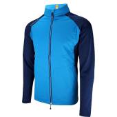 Peter Millar Merge Elite Hybrid Full-Zip Golf Jackets - ON SALE in Jewel blue with navy accents