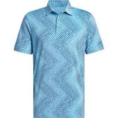 Adidas Ultimate 365 Allover Print Golf Shirts - ON SALE in Semi blue burst with preloved ink print