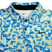 Nike Dri-FIT Tour Confetti Print Golf Shirts in Light photo blue with green novelty print