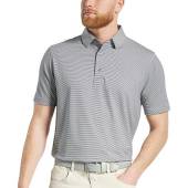 FootJoy ProDry Lisle MicroFeeder Stripe Golf Shirts - FJ Tour Logo Available in Navy with white stripes