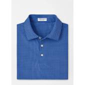 Peter Millar Cumberland Geo Performance Mesh Golf Shirts - ON SALE in Sport navy