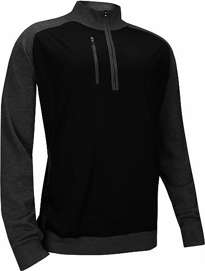 FootJoy Wind Tech Quarter Zip Merino Blend Golf Sweaters