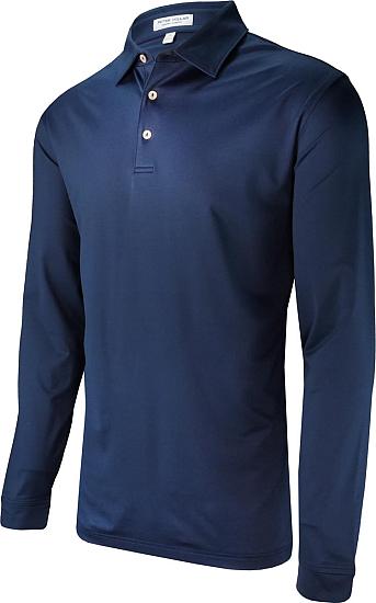 Peter Millar Solid Stretch Jersey Long Sleeve Golf Shirts