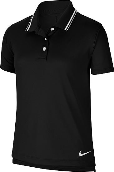 nike black and white golf shirt
