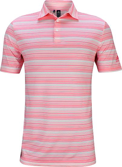 red and white striped golf shirt