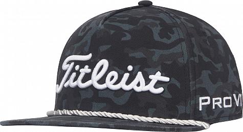 Titleist Tour Cotton Rope Flat Bill Adjustable Golf Hats - Limited Edition Camo