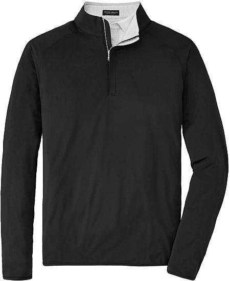 Peter Millar Crown Crafted Stealth Performance Quarter-Zip Golf Pullovers - Tour Fit