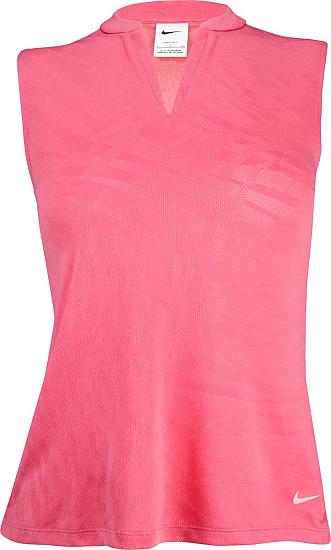 Nike Women's Dri-FIT Victory Jacquard Sleeveless Golf Shirts - Previous Season Style - ON SALE