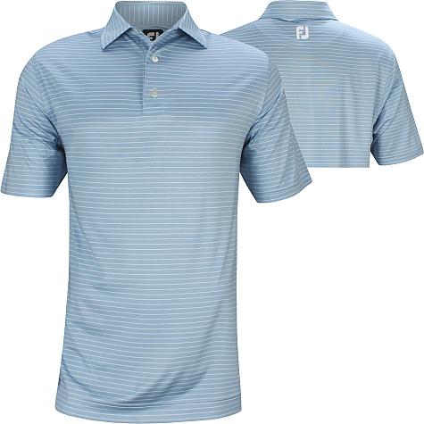 FootJoy ProDry Lisle Classic Pencil Stripe Golf Shirts - FJ Tour Logo Available