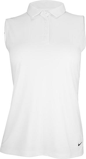Nike Women's Dri-FIT Victory Solid Sleeveless Golf Shirts