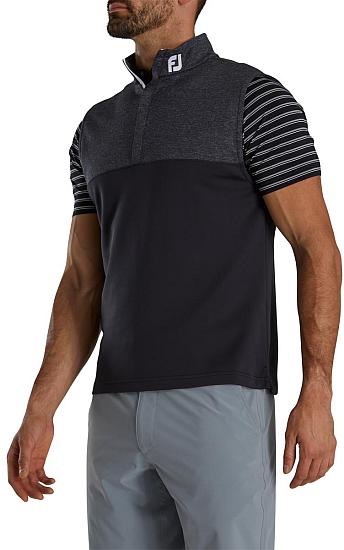 FootJoy Heather Yoke Half-Zip Golf Vests - FJ Tour Logo Available