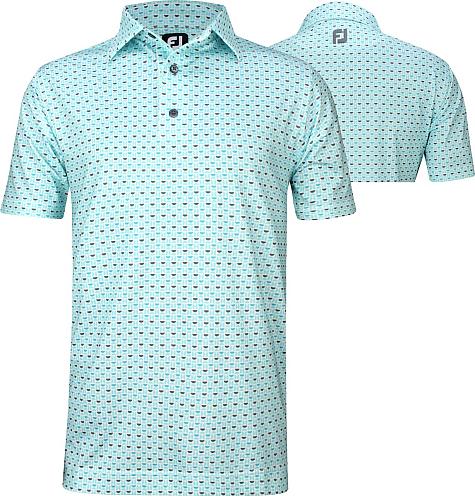 FootJoy ProDry Lisle Half Moon Geo Golf Shirts - FJ Tour Logo Available - ON SALE