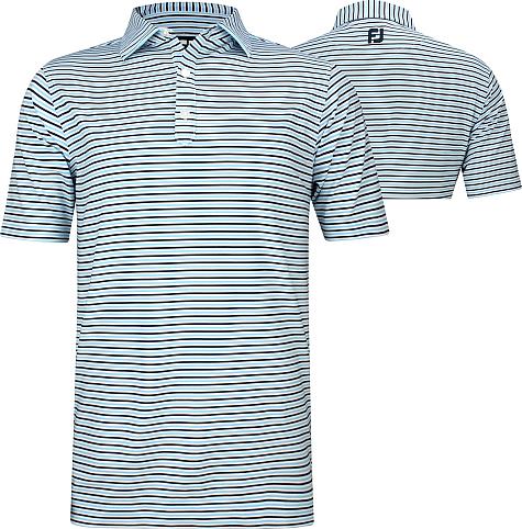 FootJoy ProDry Lisle Even Stripe Golf Shirts - FJ Tour Logo Available