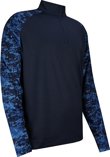 FootJoy Camo Color Block Midlayer Quarter-Zip Golf Pullovers - FJ Tour Logo Available