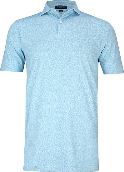 Peter Millar Crown Crafted Solano Floral Performance Jersey Golf Shirts - Tour Fit - Previous Season Style - ON SALE