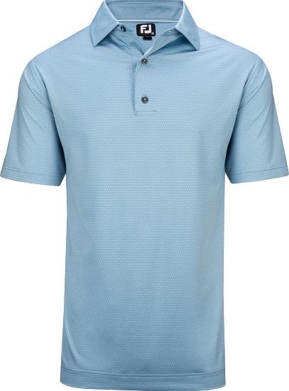 FootJoy ProDry Lisle Tonal Triangle Print Golf Shirts - FJ Tour Logo Available